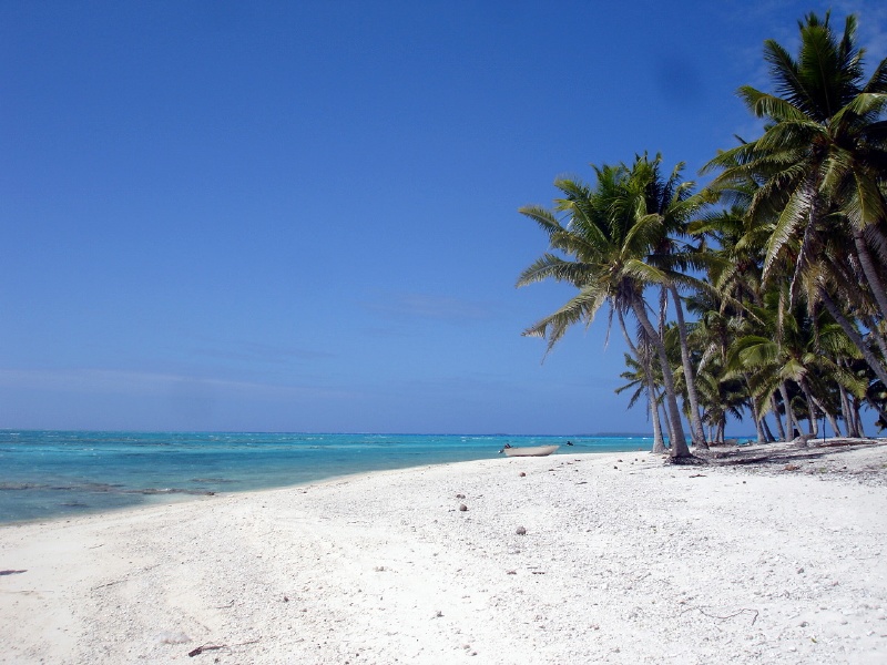 A view into the lagoon from the beach.